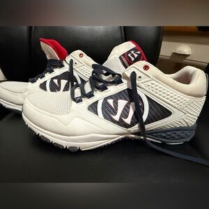 New Balance Warrior Red, Blue and White Lacrosse Training Sneakers